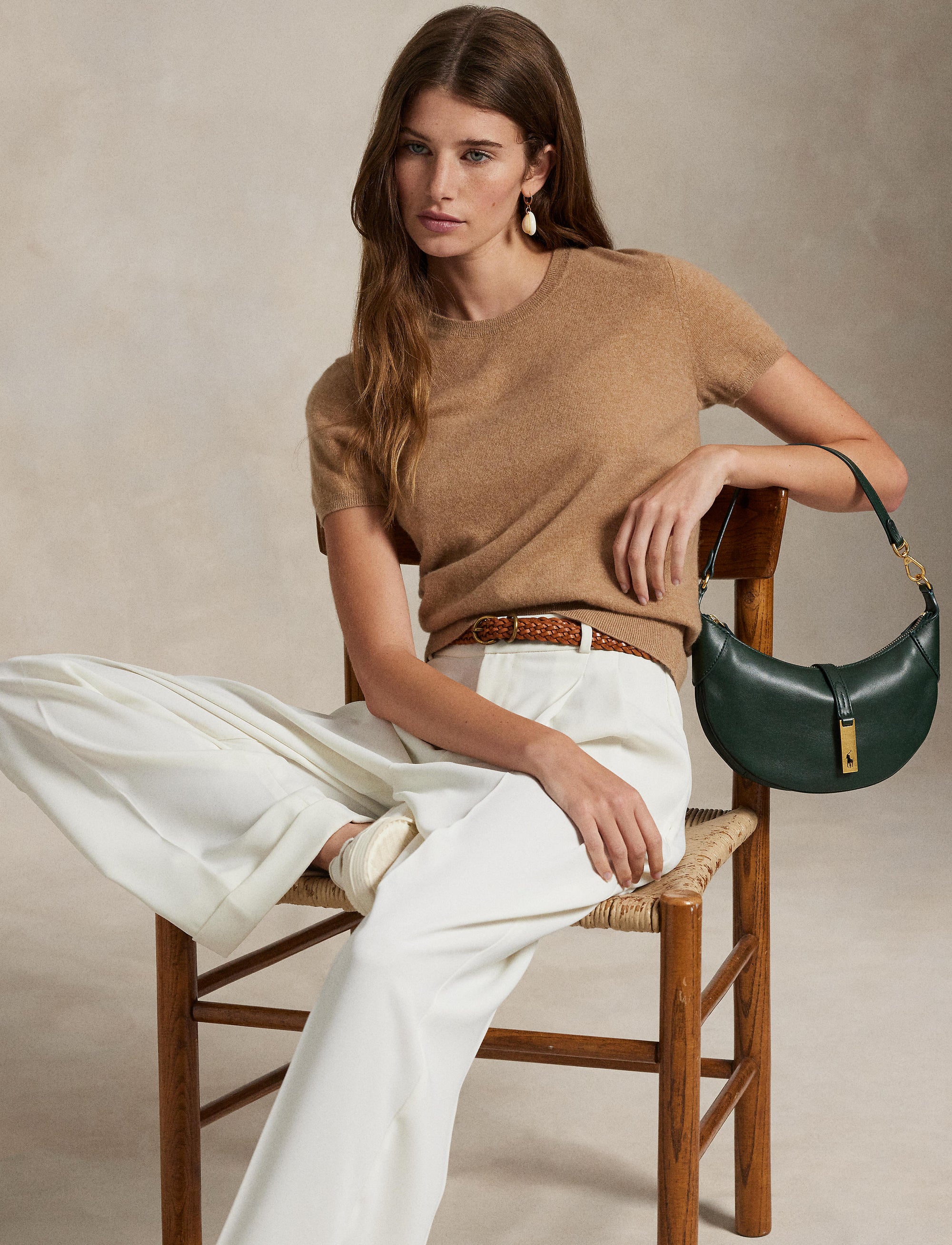 Mini-sac Polo ID en cuir - Bottle Green