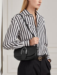 Sac à bandoulière Welington en cuir - Black