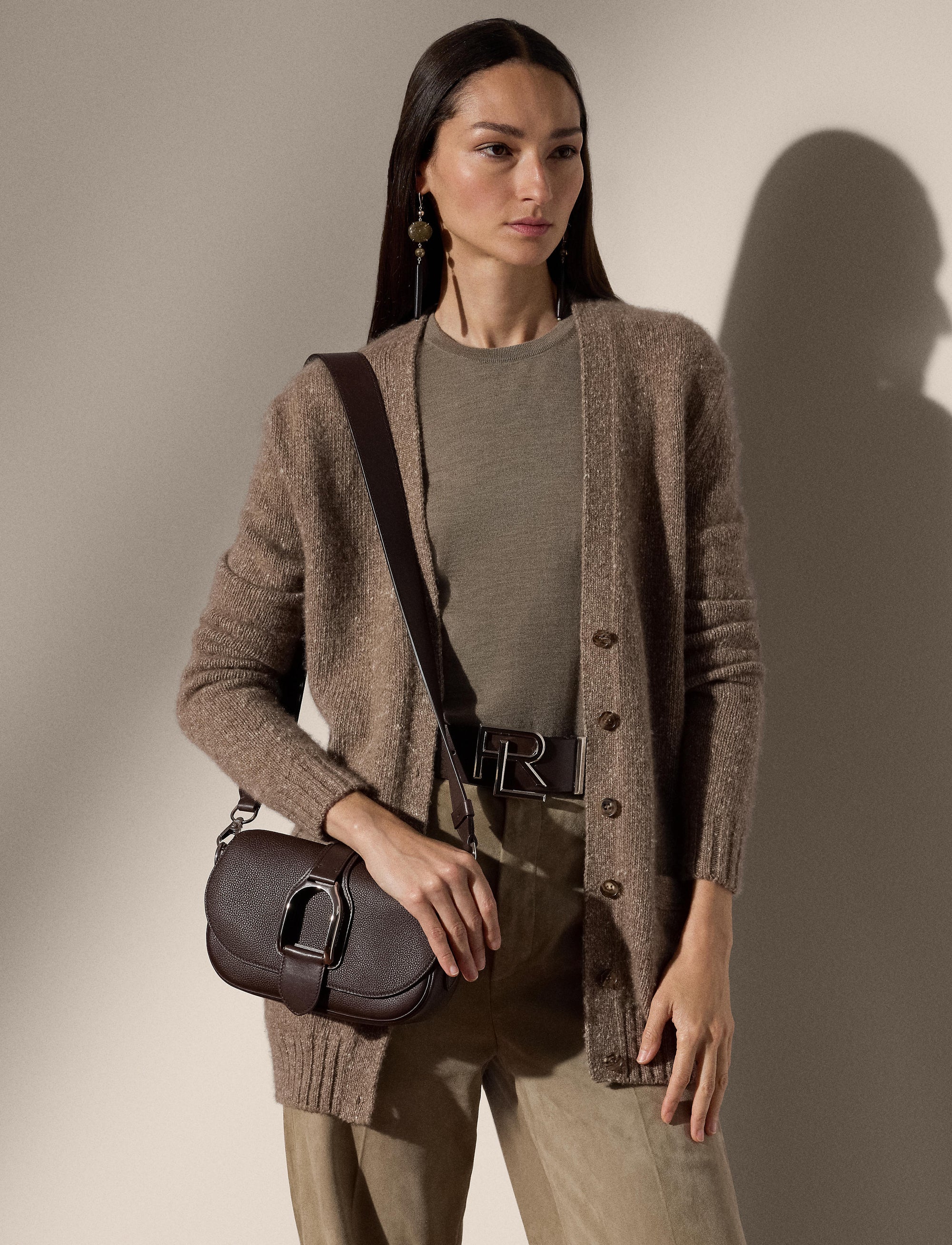 Sac porté épaule Welington en cuir - Mocha