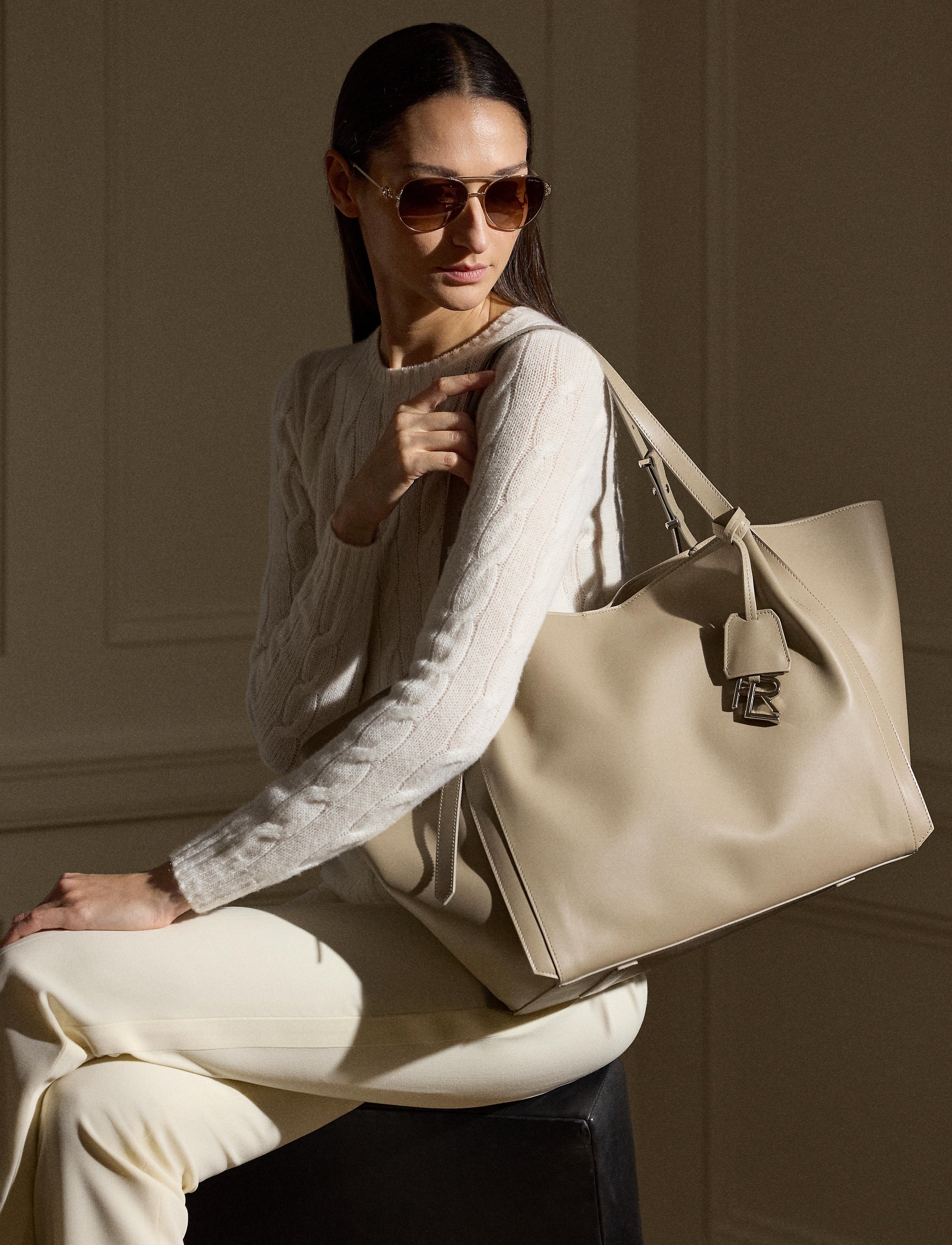Cabas RL 888 en cuir - Mineral