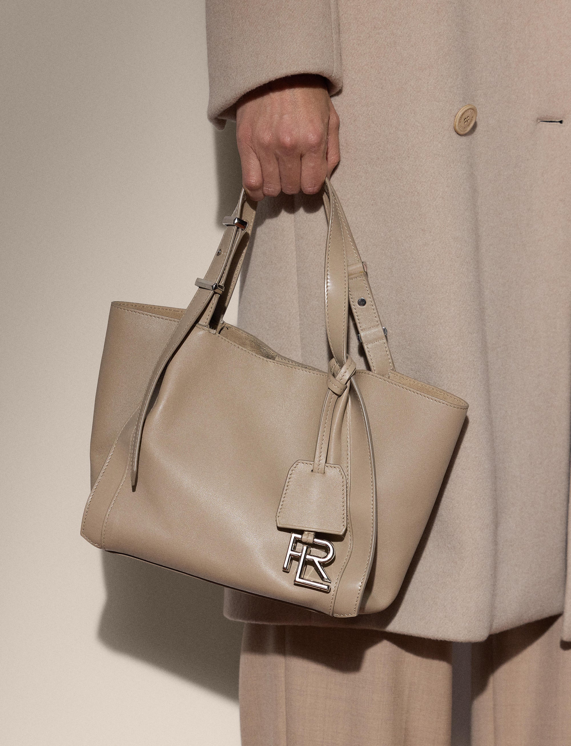 Mini-cabas RL 888 en cuir - Mineral