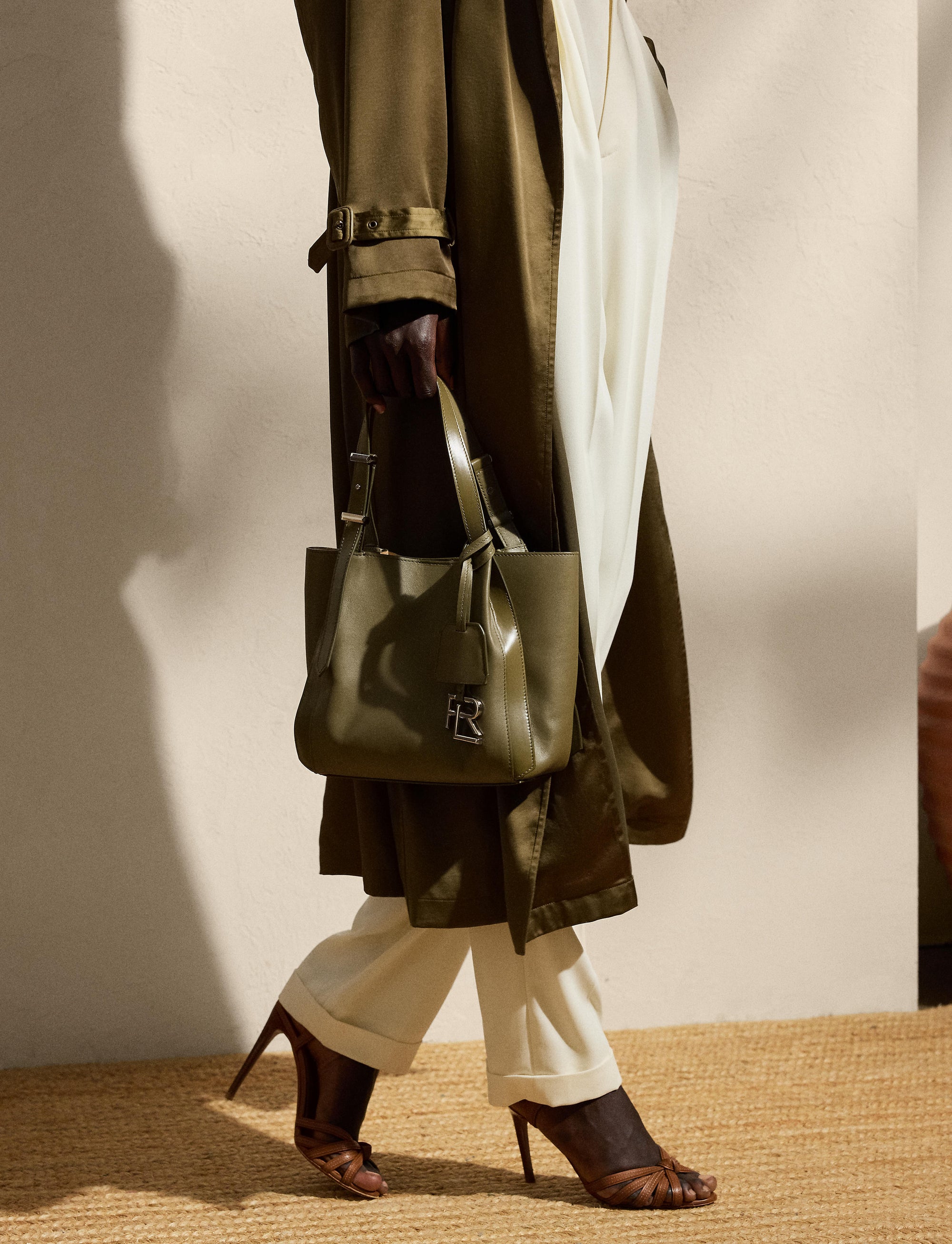 Mini-cabas RL 888 en cuir - Dusty Sage