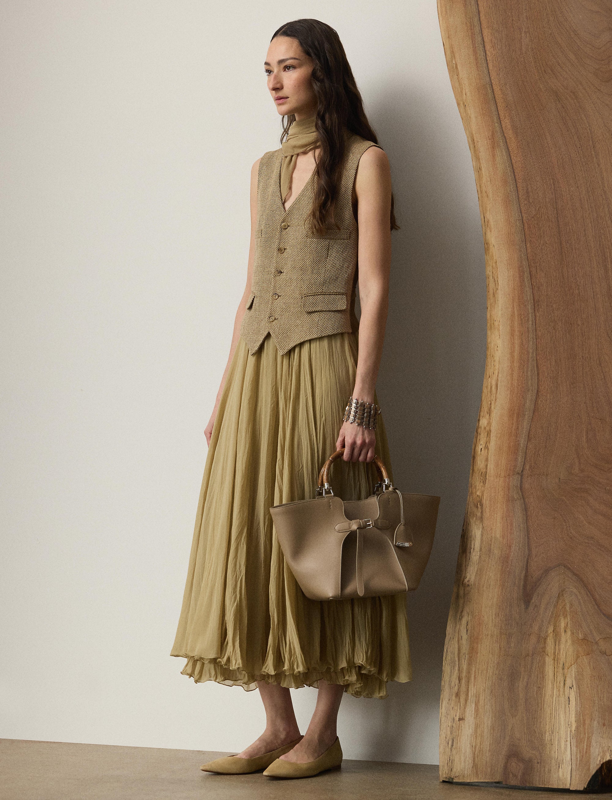 Cabas Ralph en cuir - Taupe