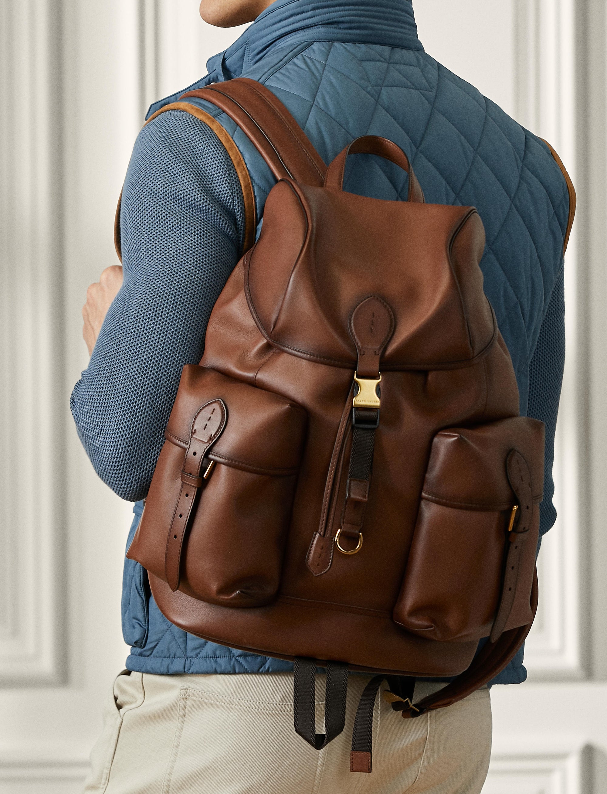 Welington leather backpack - Chestnut