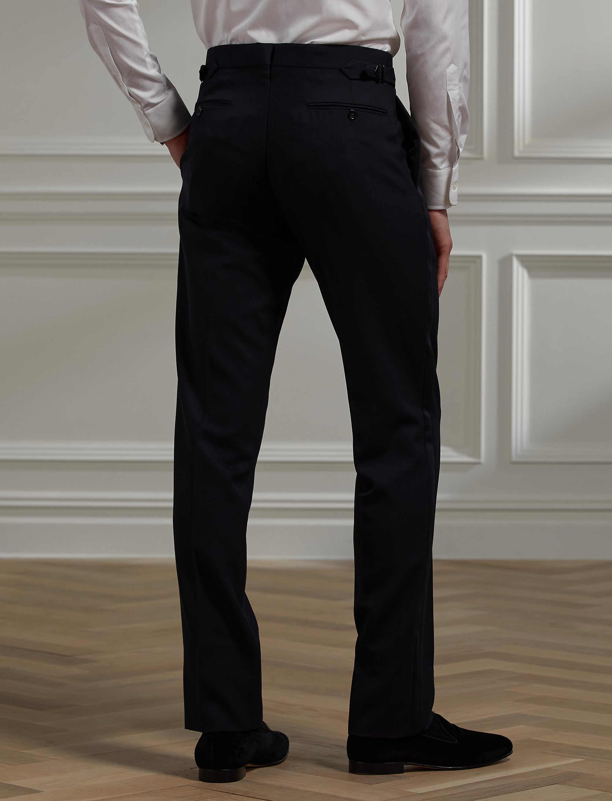 Smoking Gregory revers crantés en laine - Navy