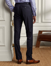 Costume Gregory en sergé de laine - Navy Micro Houndstooth