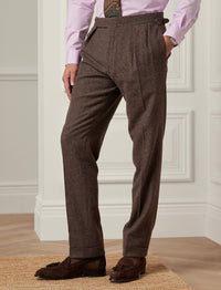 Kent 3-piece suit in wool - Dark Taupe & Multicolour