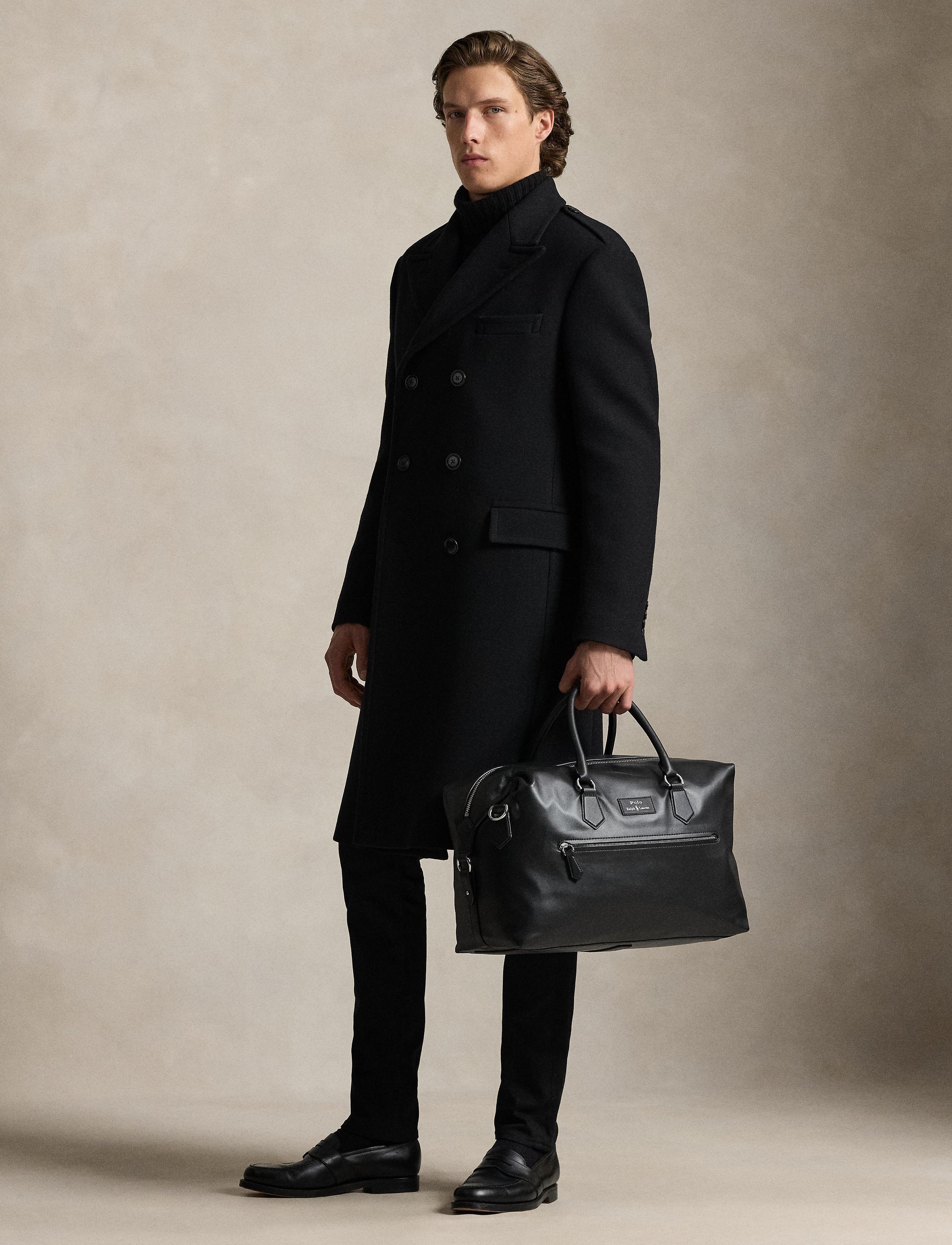 Sac de voyage en cuir souple - Black