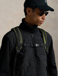 Tone-on-tone logo backpack - Olive