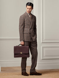 Porte-documents RL en cuir - Dark Luggage Brown