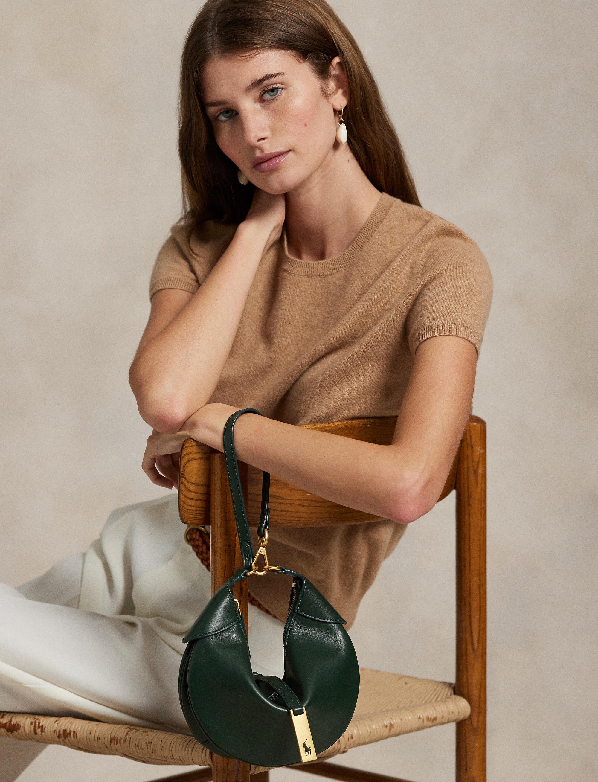 Mini-sac Polo ID en cuir - Bottle Green
