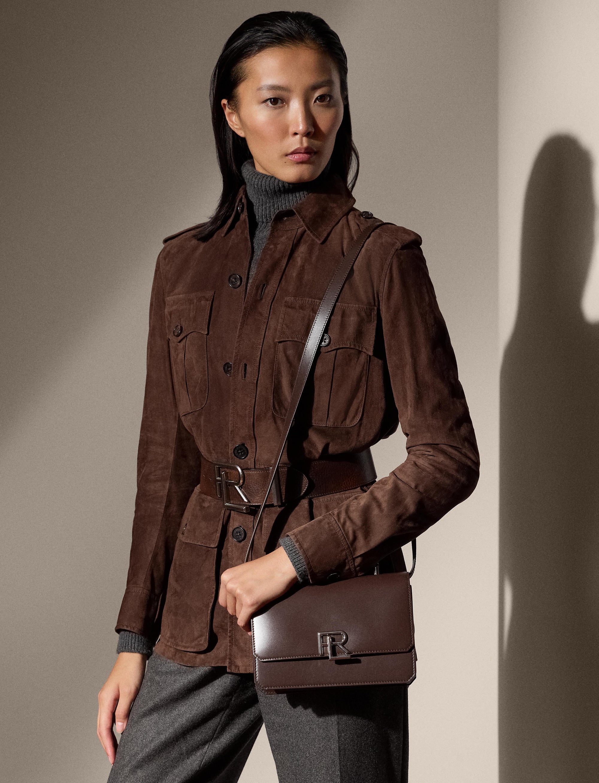Sac porté main RL 888 en cuir - Mocha