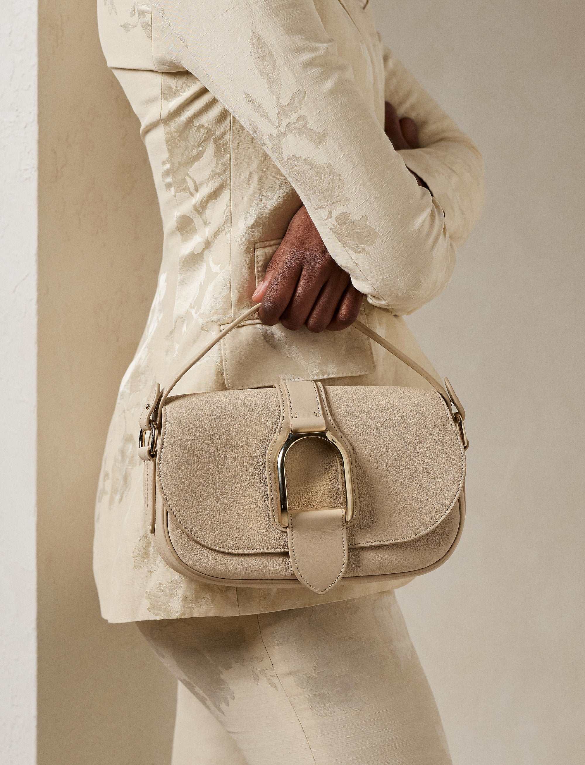 Sac porté épaule Welington en cuir - Fawn