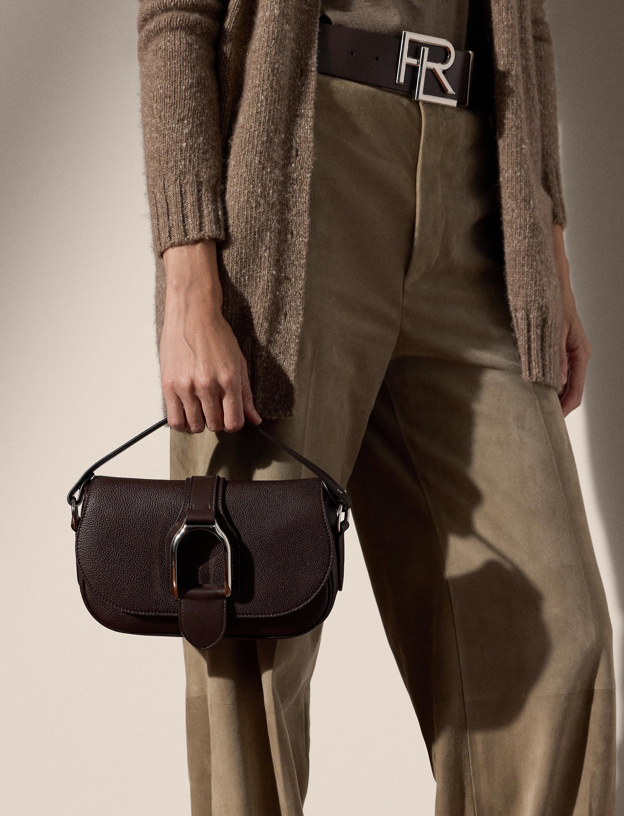 Sac porté épaule Welington en cuir - Mocha