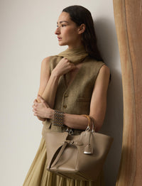 Cabas Ralph en cuir - Taupe