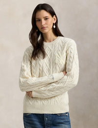 Pull Polo Ralph Lauren Yankees en laine - Cream Combo