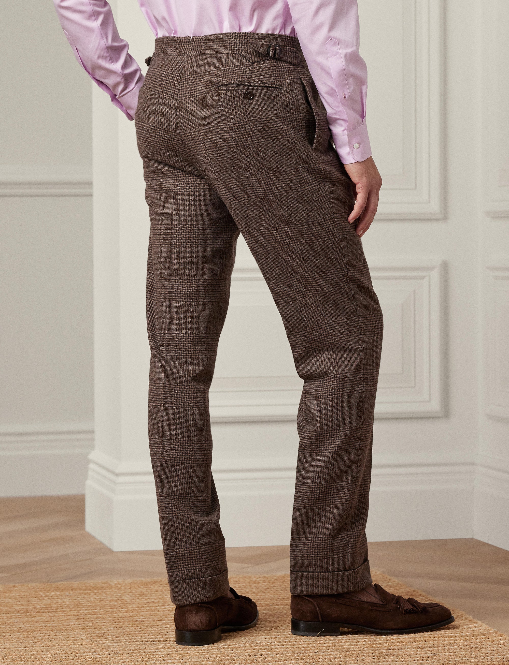 Kent 3-piece suit in wool - Dark Taupe & Multicolour