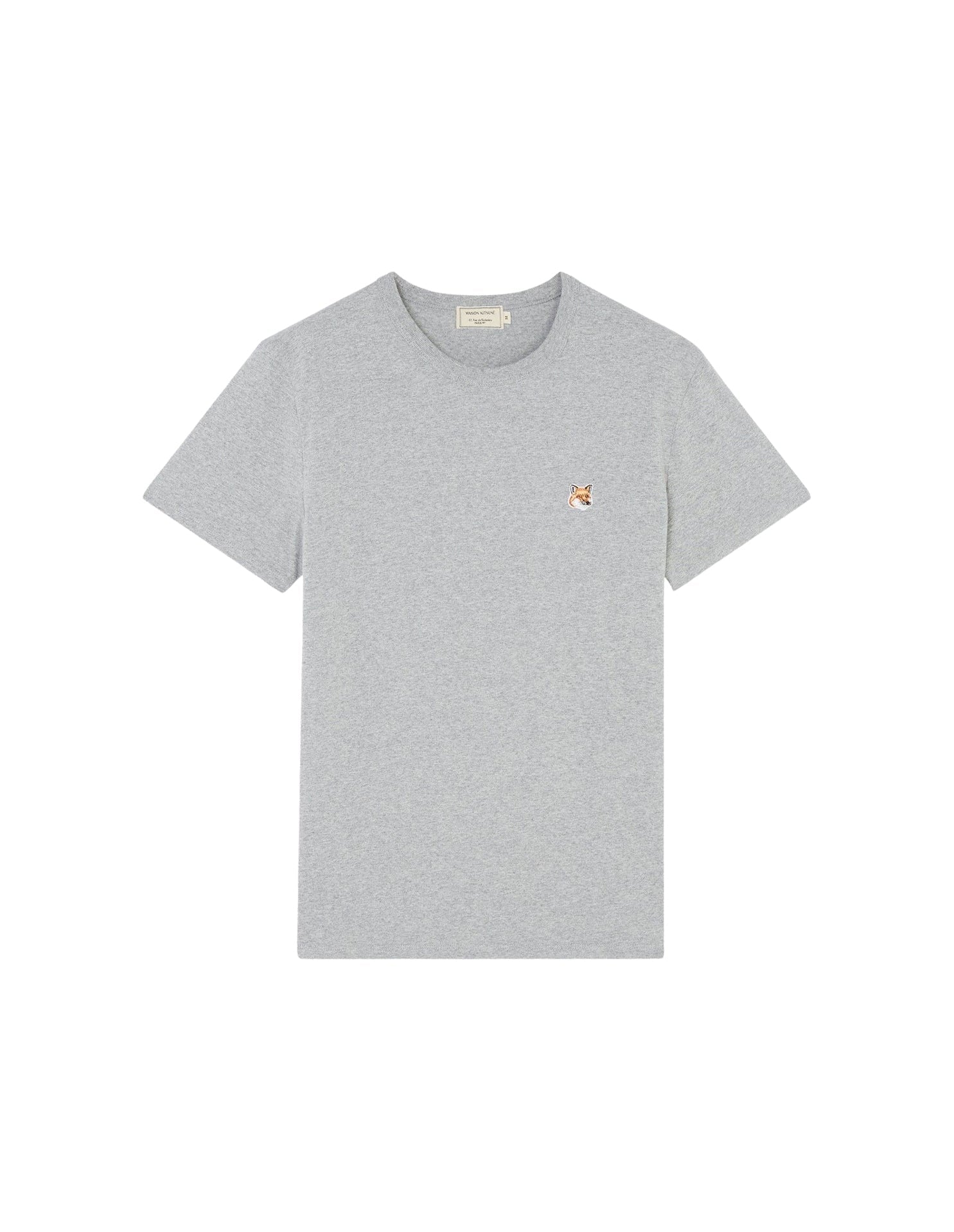 Short-sleeved round-neck T-shirt - Grey Melange