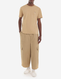 Short-sleeved round-neck T-shirt - Beige