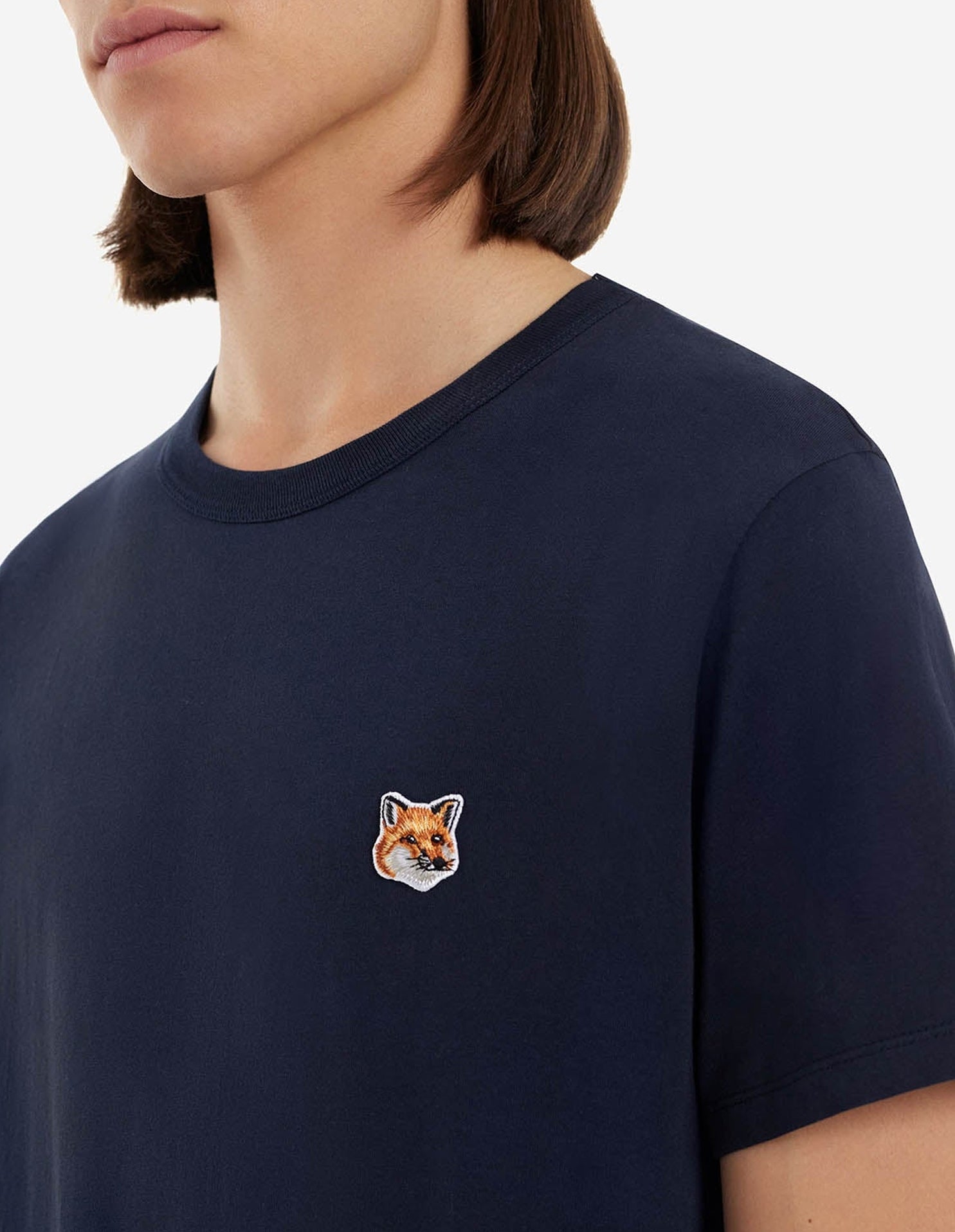 Short-sleeved round-neck T-shirt - Navy