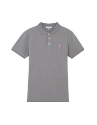 Fox short-sleeved polo shirt - Grey melange