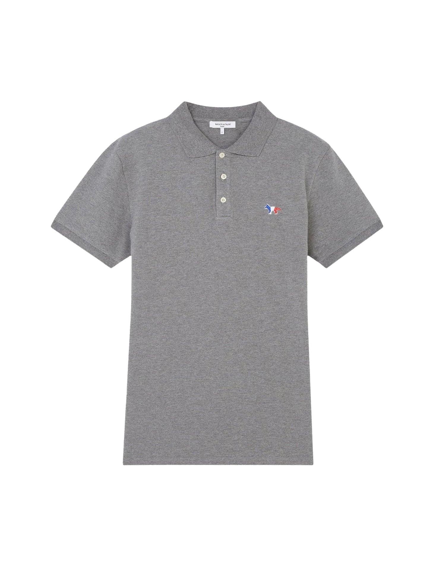 Fox short-sleeved polo shirt - Grey melange