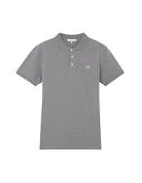 Fox short-sleeved polo shirt - Grey melange