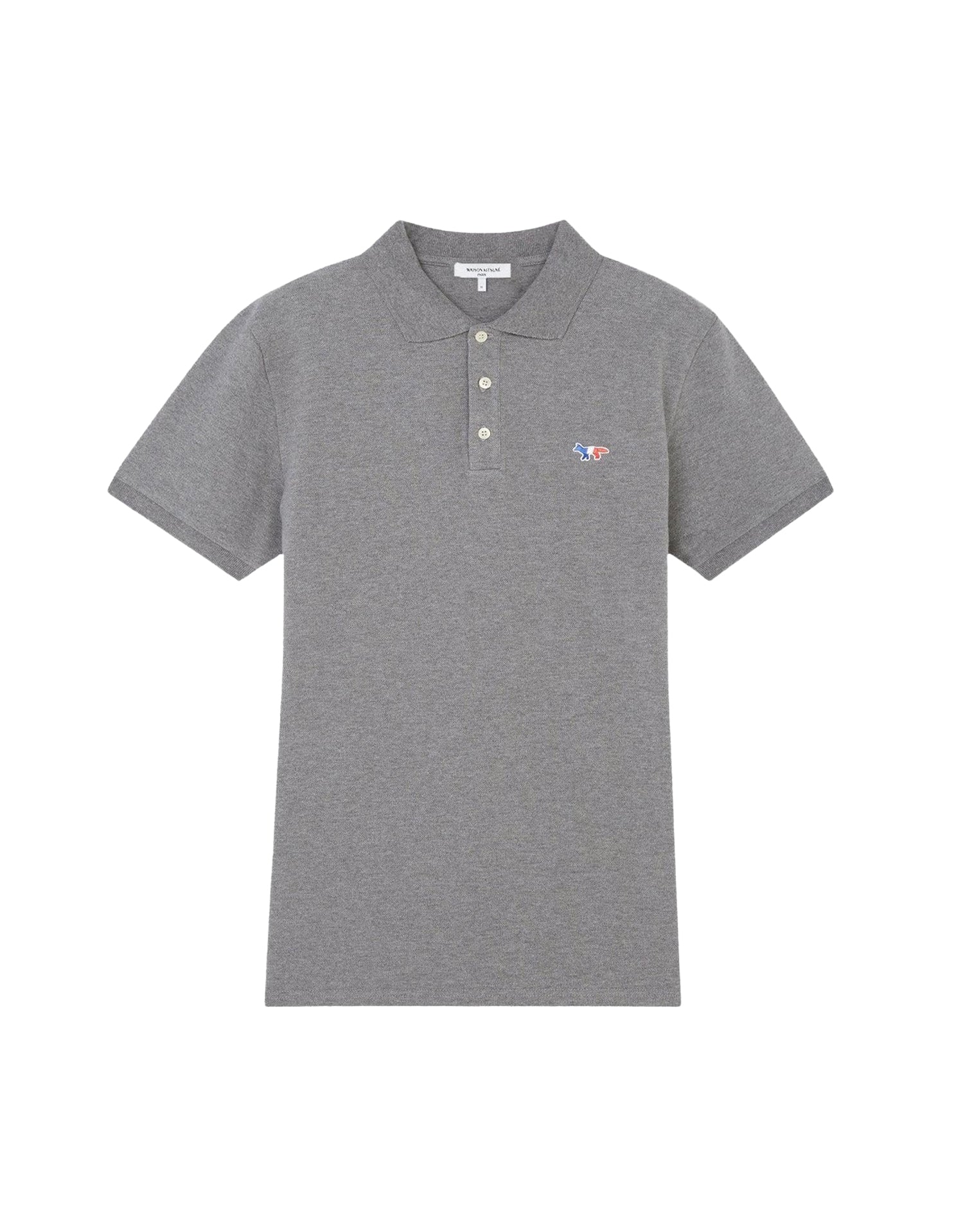 Fox short-sleeved polo shirt - Grey melange