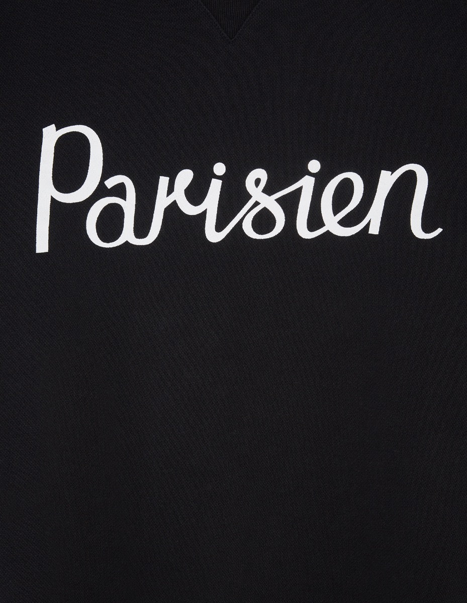 Sweatshirt à col arrondi et manches longues raglan - Black