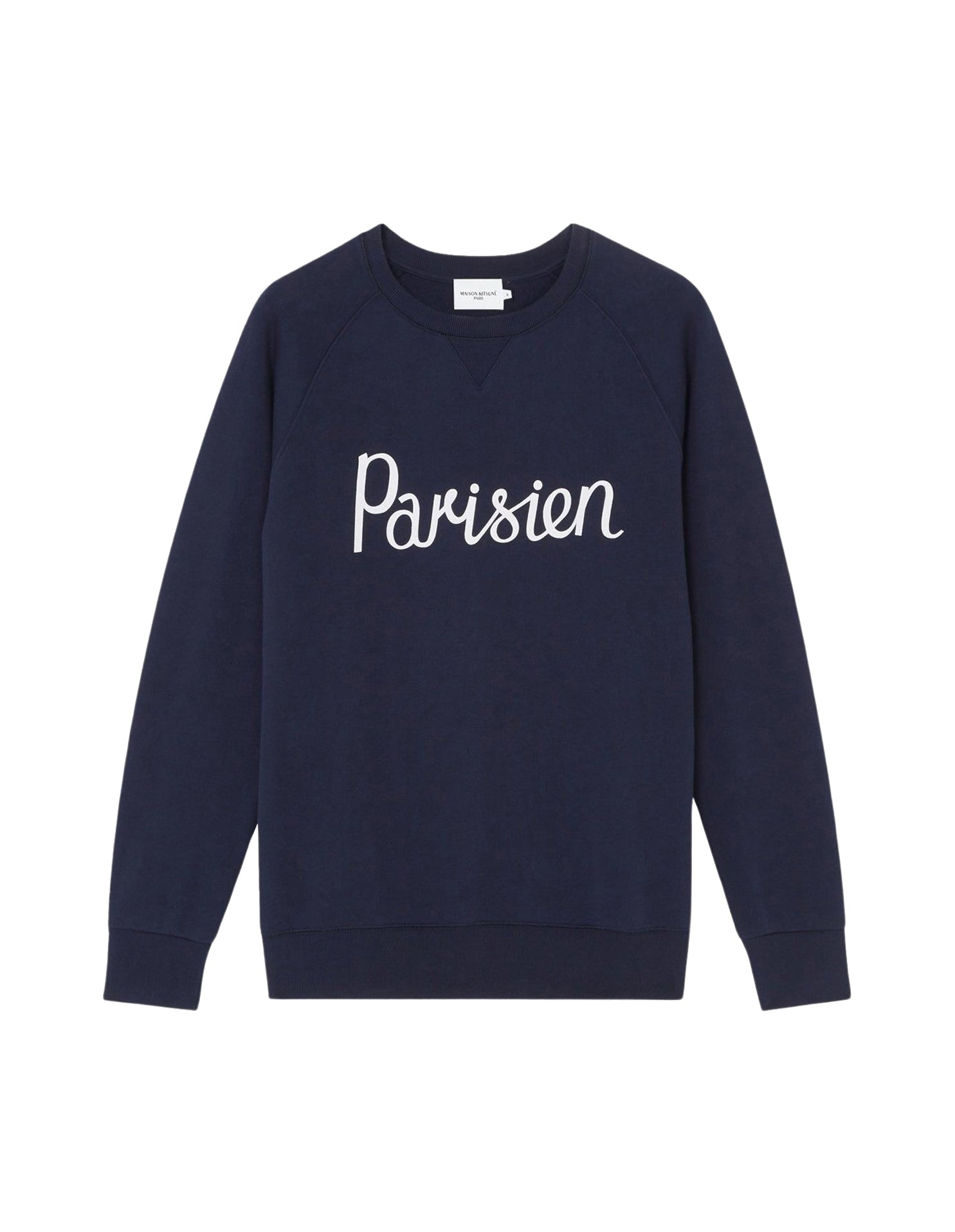 Round-neck long-sleeved raglan sweatshirt - Navy