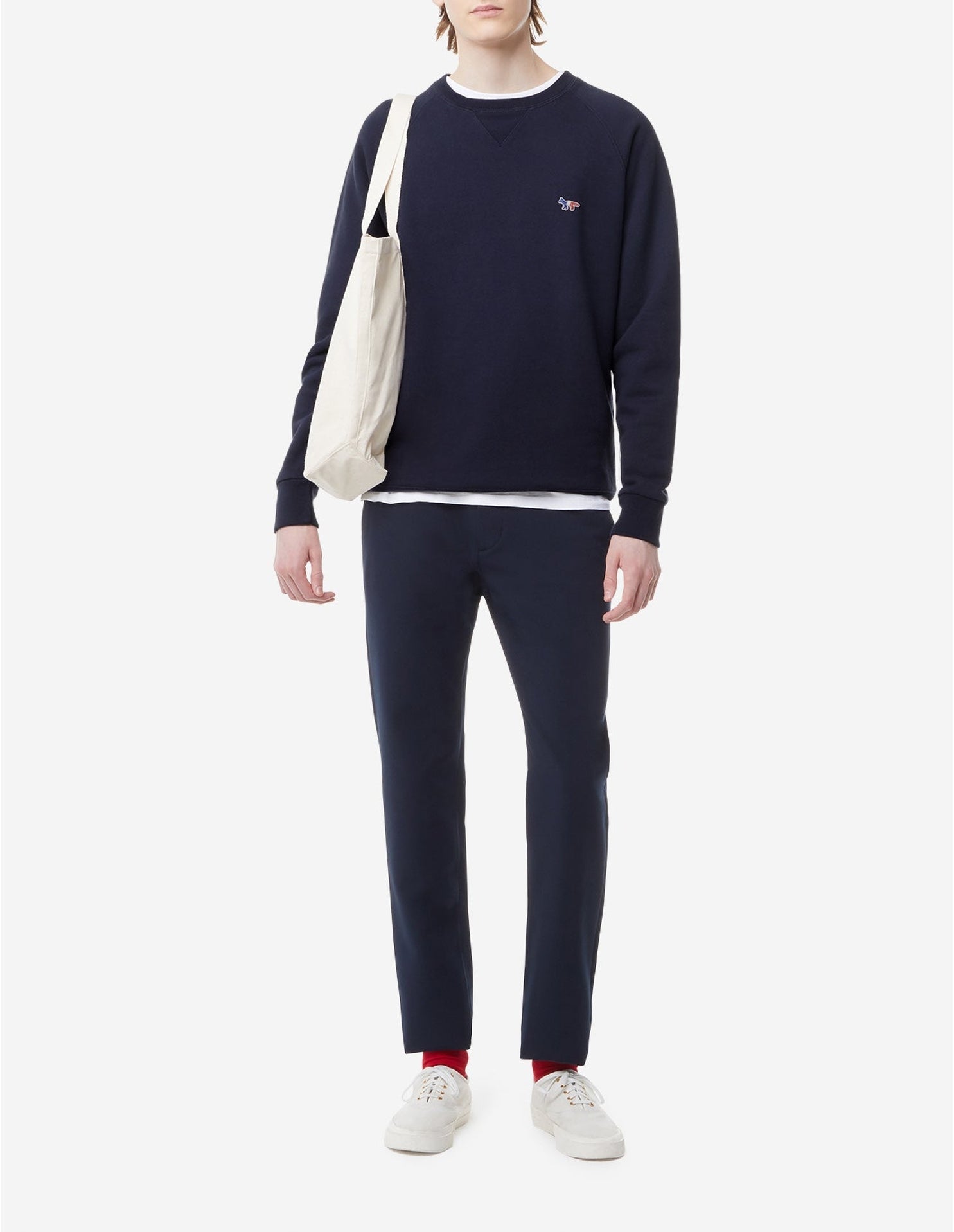 Long-sleeved raglan sweatshirt - Navy