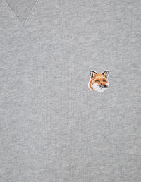 Fox Head embroidered sweatshirt - Grey Melange