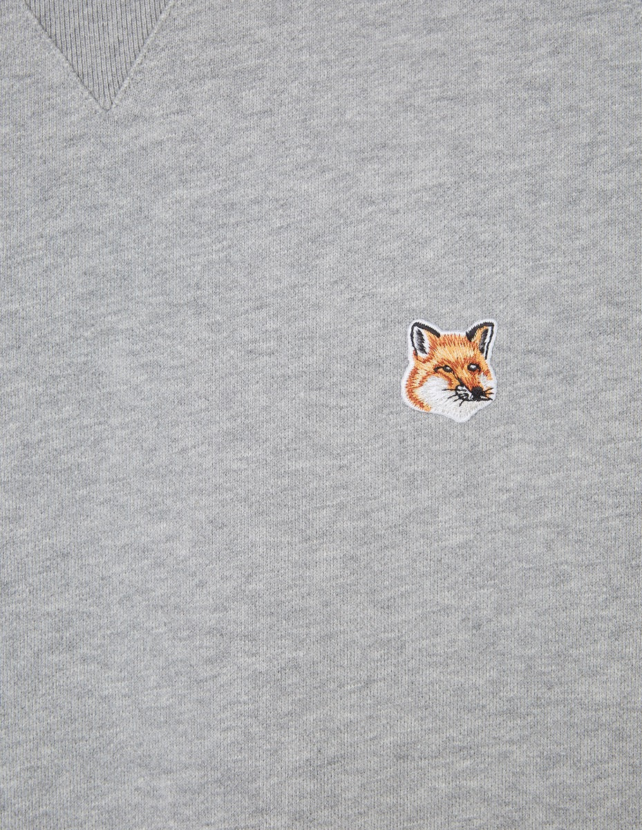 Fox Head embroidered sweatshirt - Grey Melange