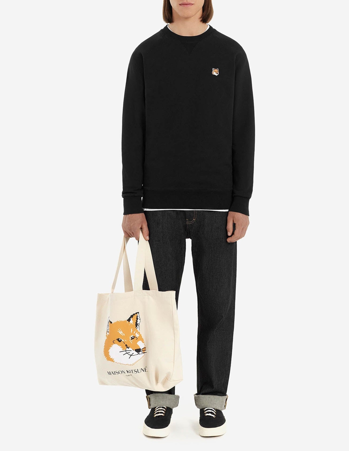 Fox Head embroidered sweatshirt - Black
