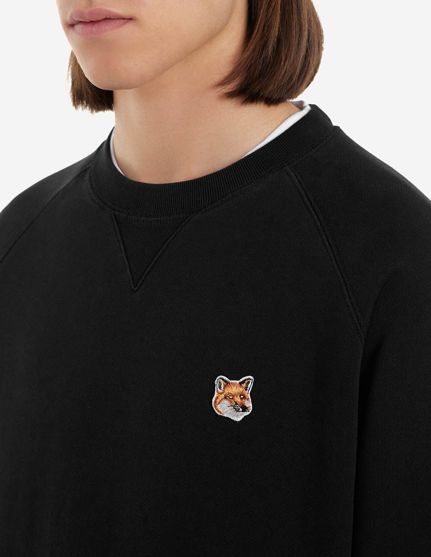 Fox Head embroidered sweatshirt - Black