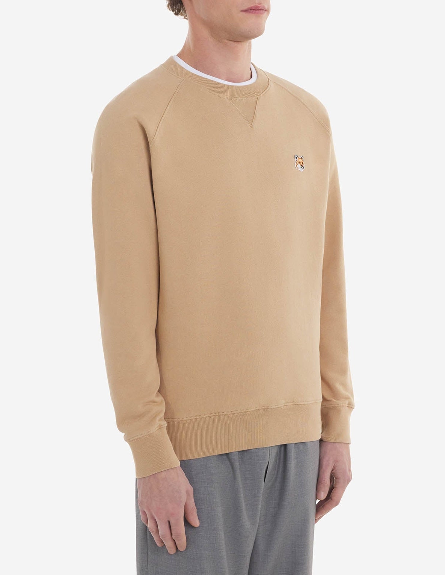 Fox Head embroidered sweatshirt - Beige