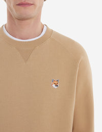Fox Head embroidered sweatshirt - Beige