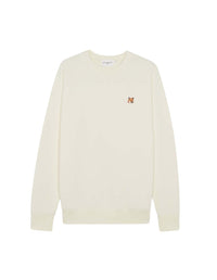 Fox Head embroidered sweatshirt - Ecru