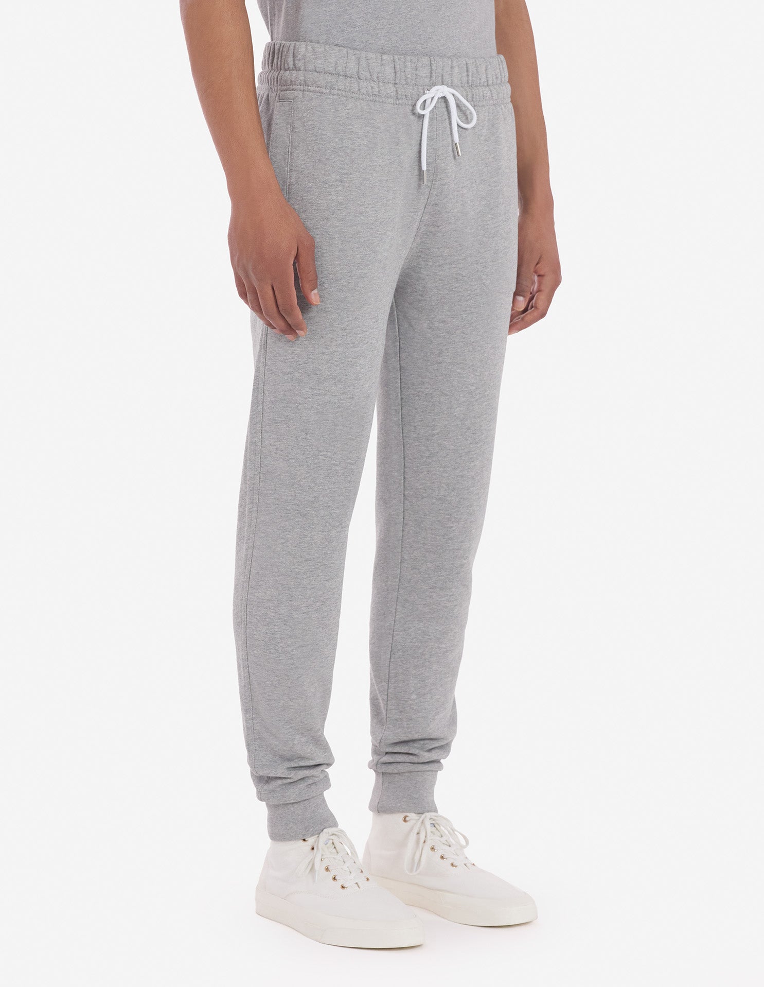 Track trousers with side slash pockets - Grey melange