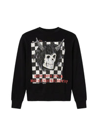 WES LANG CHECKER SKULL CREW