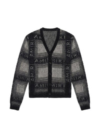 MOHAIR SHADOW PLAID CARDIGAN