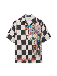 WES LANG SKULL BOWLING SHIRT