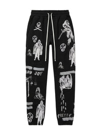 WES LANG EMBROIDERED SWEATPANT