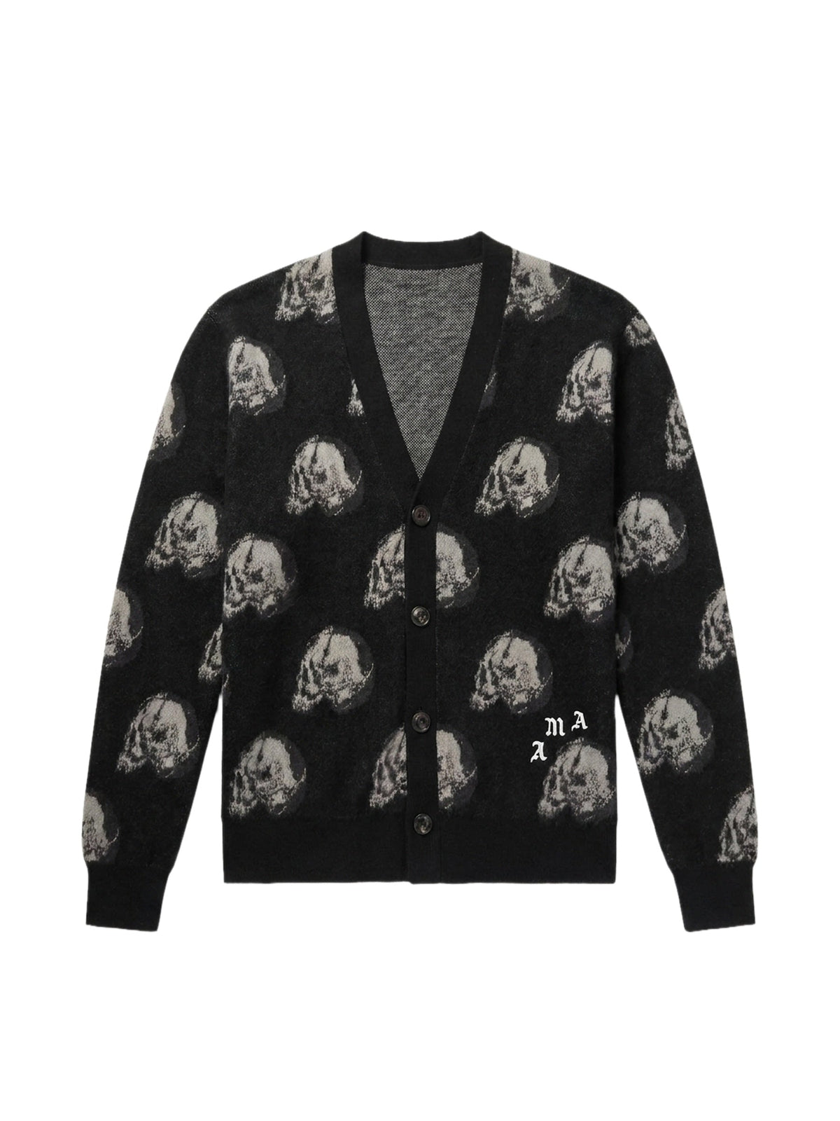 WES LANG REPEAT SKULL CARDIGAN