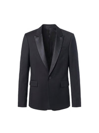 LEATHER SCARF BLAZER