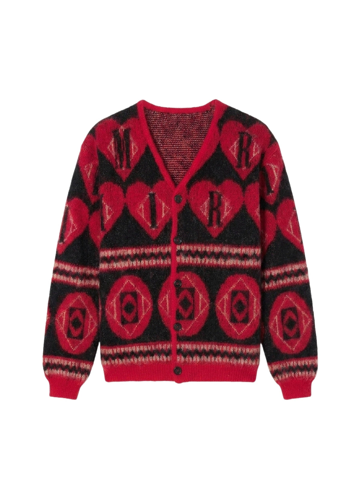 MOHAIR LOGO HEART CARDIGAN