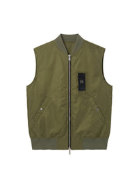SLEEVELESS BOMBER VEST