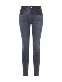 CONTRAST SKINNY W/ LEATHER