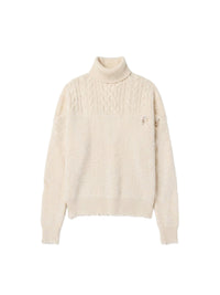 HYBRID MOCK NECK / CABLE + RIB