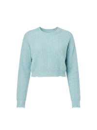 CASHMERE SLIK RIB LS CROP TOP